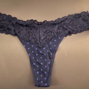 VS Lace Waist Cotton Thong Panty